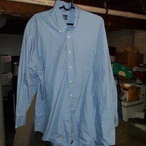 DOCKERS LIGHT BLUE DRESS SHIRT 18,18-1/2 NECK & 34-35 WRINKLE FREE SHIRT